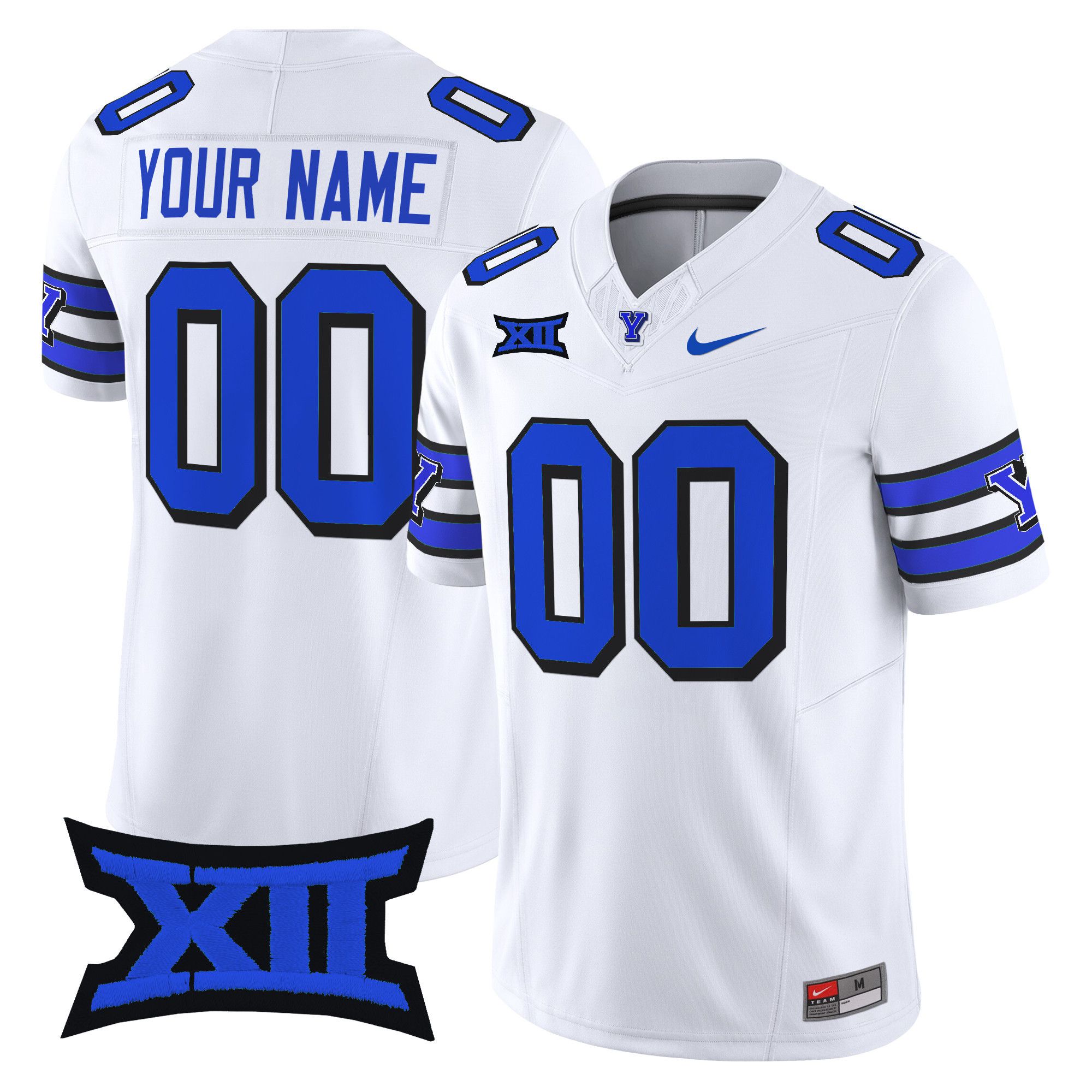 Men BYU Cougars White Nike 2024 Vapor Limited Custom NCAA Jersey style 1->customized ncaa jersey->Custom Jersey